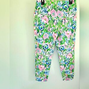 Up! Floral Pink Green Pull-on Pants